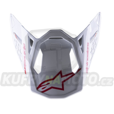kšilt pro přilby SUPERTECH S-M8 RADIUM 2, ALPINESTARS (červená/bílá lesklá)