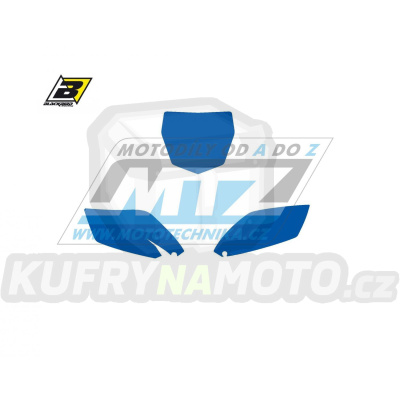Polepy číslových tabulek (vystřižené) - Yamaha YZF250 / 10-13 - barva modrá