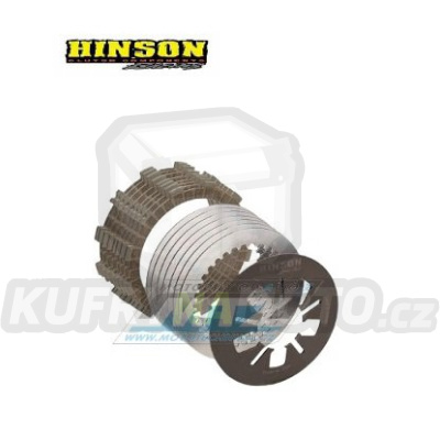 Sada spojkových lamel třecích a ocelových Hinson - Kawasaki KXF250 / 21-25