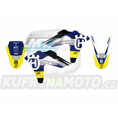 Polepy na motocykl (sada polepů Dream5) Husqvarna TC250+TC450+TC510 + TE250+TE450+TE510 / 05-07 - typ polepů Dream5 - žlutá barevná varianta