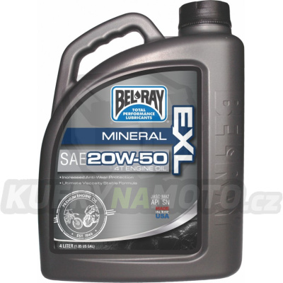 Motorový olej Bel-Ray EXL MINERAL 4T 20W-50 4 l