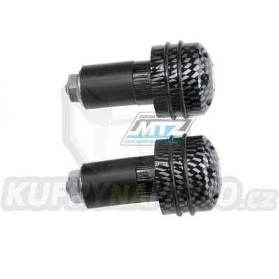 Koncovky/závaží řidítek RUBBER - carbonové (pro vnitřní průměr řidítek ¤17mm)