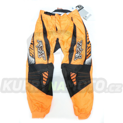 Kalhoty motokros FOX 180 - oranžové - velikost 32