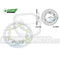Rozeta řetězová (převodník) Dural 0808-50zubů ESJOT 53-32041-50WY - barva bílá - Suzuki RM125 / 80-11+RM250 / 82-12+RMX250 / 89-00+RMZ250 / 07-20+RMZ450 / 05-20+RMX450Z / 10-19+DRZ250 / 01-07+DR350 / 96-99+DRZ400S / 00-20+DRZ400E / 00-07 + Kawasaki K