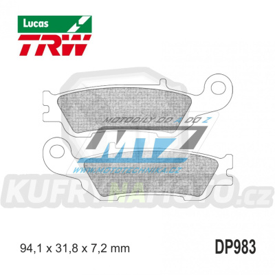 Destičky brzdové DP983-LUEC TRW Lucas MCB791EC - směs Allround Economy