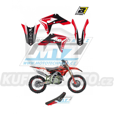 Polepy s potahem sedla (sada polepů a potah sedla Dream) - Honda CRF250R / 22-23 + CRF450R / 21-23 - typ polepů Dream4