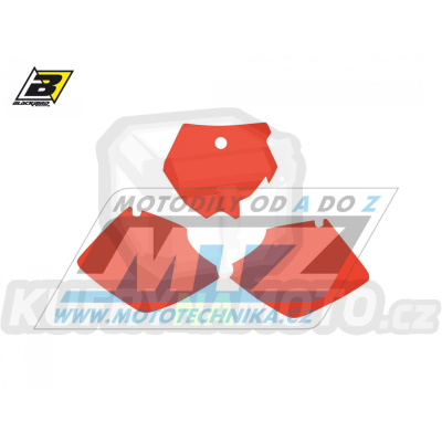 Polepy číslových tabulek (vystřižené) - KTM 125SX+525SX / 03 - barva červená