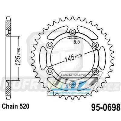 Rozeta MTZ 40 zubů-95-0698-40- výprodej JTR 698-40