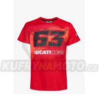 Triko VR46 BAGNAIA 63 Ducati Corse červené 531807