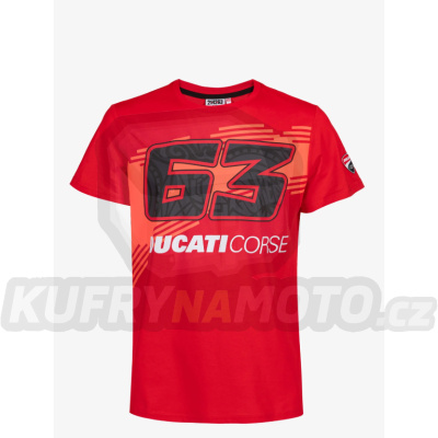 Triko VR46 BAGNAIA 63 Ducati Corse červené 531807