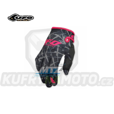 Rukavice motokros UFO ELEMENT - černé - velikost M