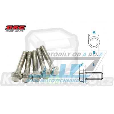 Šroub NEREZ s integrovanou podložkou FLANGE - DRC M6 Stainless Flange Bolt - DRC D58-35-235 - M6x35mm
