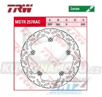 Kotouč brzdový TRW MSTR257RAC (305/181/5D) - BMW F800GT + S1000R + S1000RR + K1200S + K1300GT + K1300R + K1300S + K1600GT + K1600GTL