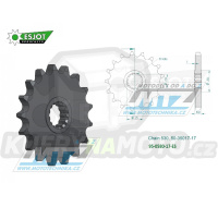 Kolečko řetězové (pastorek) 0580-17zubů ESJOT 50-35017-17 - Yamaha FZ6+FZ6 Fazer + YZF750R+YZF-R6+YZF-R7+YZF1000R Thunder Ace+FZR1000R Exup + GTS1000 + FZ700+FZ750+FZX700+FZX750+FZR750