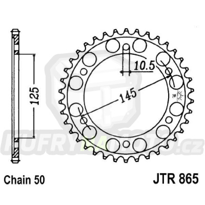 Řetězová rozeta JT JTR 865-45 45 zubů, 530