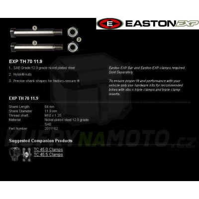 Montážní sada řidítek EASTON EXP EXP TH 70 11.9