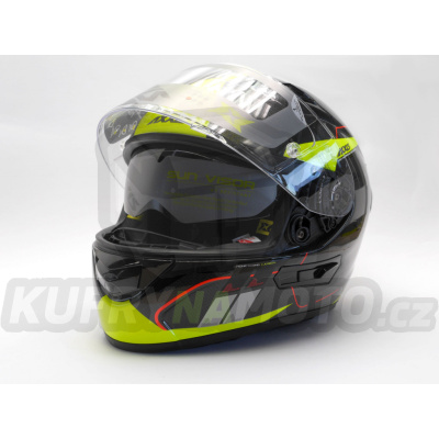 Integrální helma AXXIS RACER GP CARBON SV spike a3 lesklá fluor žlutá M