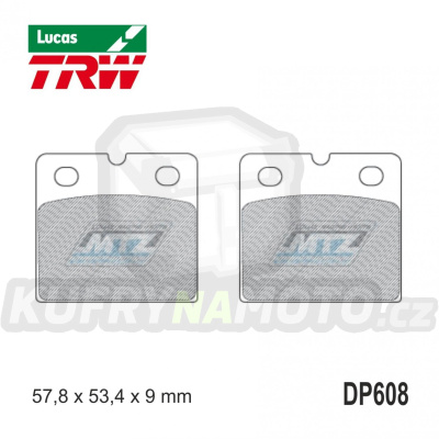 Destičky brzdové DP608-LU TRW Lucas MCB617 - směs Allround