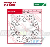 Kotouč brzdový TRW MST438 (240/110/6D) - KTM Adventure990R / 09-13 + Adventure990S / 06-08