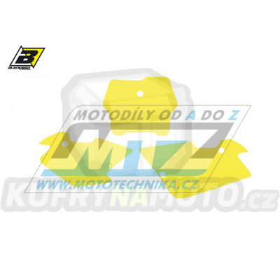 Polepy číslových tabulek (vystřižené) - Husqvarna TC400+TC570 / 01-04 - barva žlutá