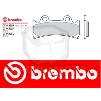 Brzdové destičky Brembo TRIUMPH DAYTONA SUPER III 900 r.v. Od 94 -  směs Originál Přední