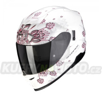 Moto přilba SCORPION EXO-520 AIR TINA perleťově bílo/stříbrná