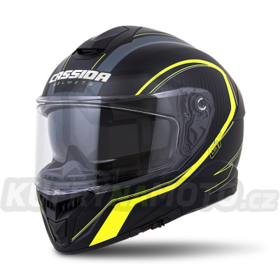přilba Integral GT 2.0 Reptyl, CASSIDA (černá/žlutá fluo/bílá, balení vč. Pinlock folie)
