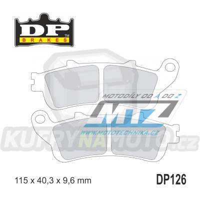 Destičky brzdové DP126 - DP BRAKES směs Premium Sinter OEM