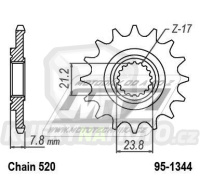 Kolečko řetězové (pastorek) 1344-14zubů MTZ - Honda CRF250R /18-21 + CRF250 RX / 19-21