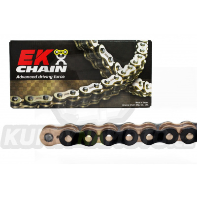 QX-kroužkový řetěz OEM kvality EK 530 MVXZ2 112 L černý/zlatý/zlatý
