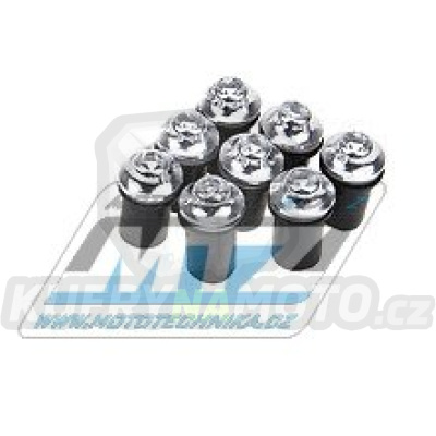 Šrouby a matice pro montáž plexi štítu M5x15mm (sada 8ks) - stříbrné