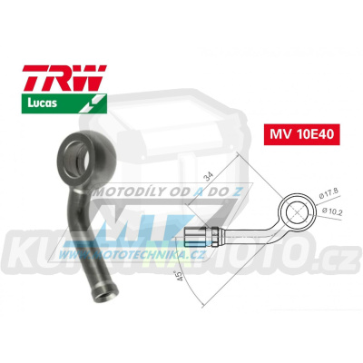 Koncovka brzdové hadice TRW VarioFlex MV10E40 (banjo 10mm zahnuté 45°/90°) - barva titan