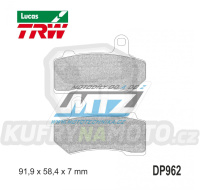 Destičky brzdové DP962-LUSV TRW Lucas MCB781SV - směs Sinter Road