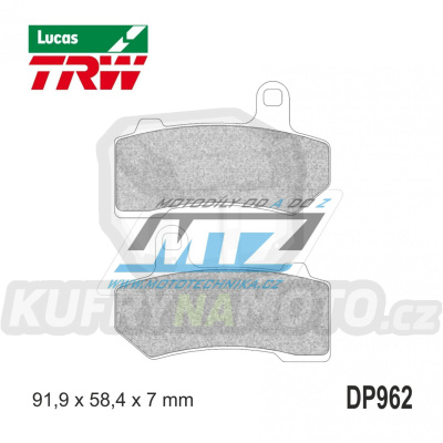 Destičky brzdové DP962-LUSV TRW Lucas MCB781SV - směs Sinter Road