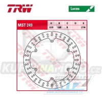 Kotouč brzdový TRW MST249 (320/198/6D) - Yamaha XJ600N / 91-97+XJ600SDiversion / 91-97+XVZ1300 / 96-07