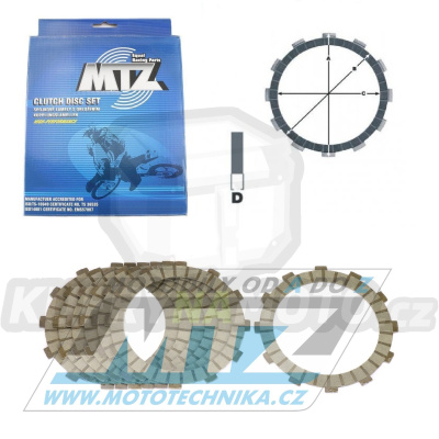 Lamely spojkové třecí (s obložením) MTZ - KTM 85SX / 18-23 + Husqvarna TC85 / 18-23 + Gas-Gas MC85