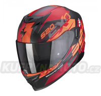 Moto přilba SCORPION EXO-520 AIR COVER matná černo/červená