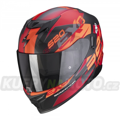 Moto přilba SCORPION EXO-520 AIR COVER matná černo/červená