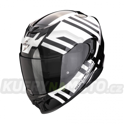 Moto přilba SCORPION EXO-520 EVO AIR BANSHEE perleťově bílo/černá