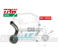 Koncovka brzdové hadice TRW VarioFlex MV10D50 (banjo 10mm zahnuté 90°/90°) - barva titan