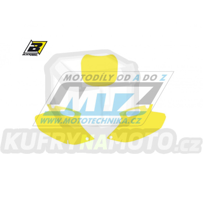 Polepy číslových tabulek (vystřižené) - Yamaha YZF250+YZF426 / 00-02 - barva žlutá