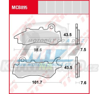 Destičky brzdové DP9048-LU TRW Lucas MCB895 - směs Allround