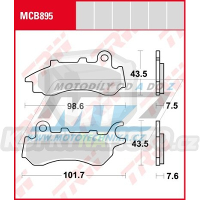 Destičky brzdové DP9048-LU TRW Lucas MCB895 - směs Allround