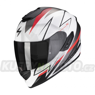 Moto přilba SCORPION EXO-1400 EVO AIR THELIOS matná bílo/červená