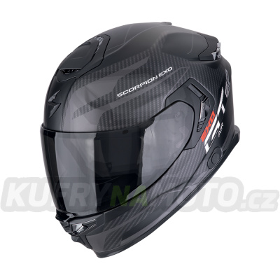 Moto přilba SCORPION GT EXO-GT SP AIR FLEX matná černo/stříbrná