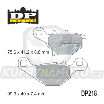 Destičky brzdové DP218 - DP BRAKES směs Premium Sinter OEM