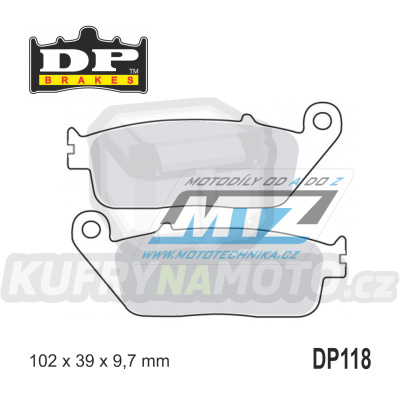 Destičky brzdové DP118-SDP DP Brakes - směs SDP Sport HH+