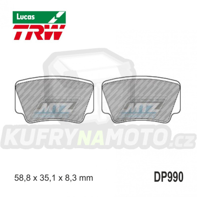 Destičky brzdové DP990-LUSI TRW Lucas MCB825SI - směs Sinter Offroad