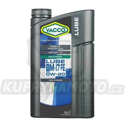 Motorový olej YACCO LUBE BM-17 FE 0W20, 2 L