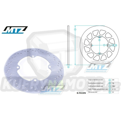 Kotouč brzdový MTZ Classic - Suzuki RMZ250 / 07-18 + RMZ450 / 05-17 + RMX450Z / 10-19
